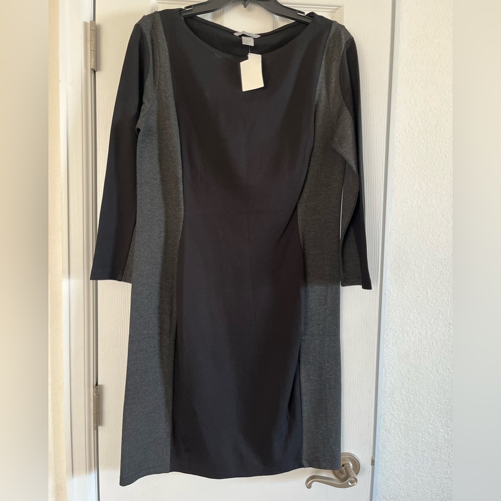 NWT H&M Black & Grey Long Sleeves Dress